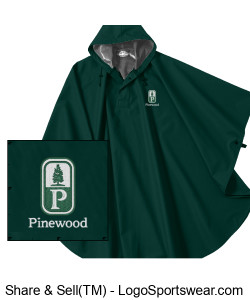 NEW! Classic Pinewood Adult Rain Poncho Design Zoom